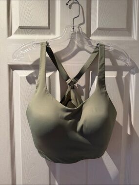 Athleta Olive Green Strappy Back Sports Bra